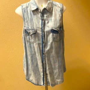 Denim button up